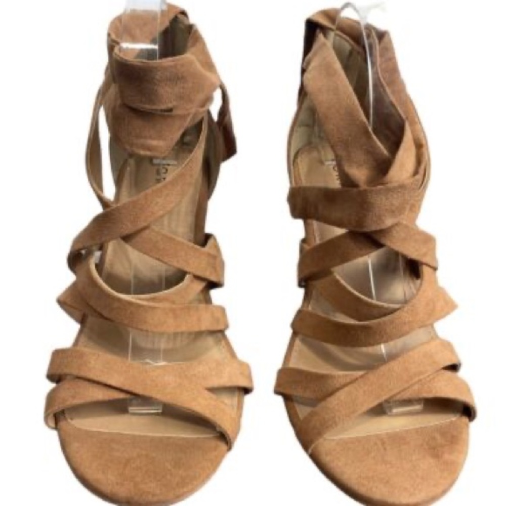 Torrid Faux Suede Lace Up Heel